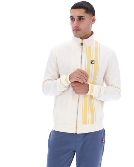 FILA Dante Printed Stripe Track Top Gardenia/Yellow