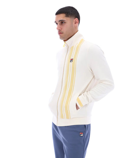 FILA Dante Printed Stripe Track Top Gardenia/Yellow