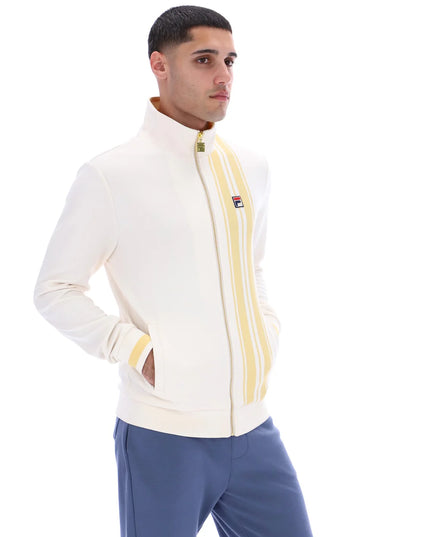 FILA Dante Printed Stripe Track Top Gardenia/Yellow