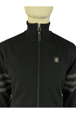 Charger l&#39;image dans la galerie, TROJAN Stripe sleeve track top Jacket TR/8903 Black - 496
