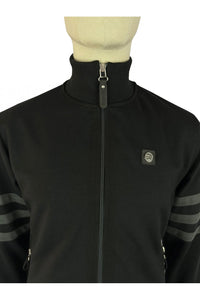 TROJAN Stripe sleeve track top Jacket TR/8903 Black - 496