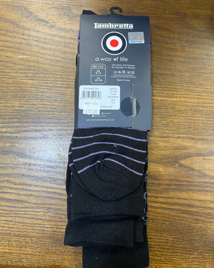 Lambretta 3 Pack Paisley Target Socks Black/Wine