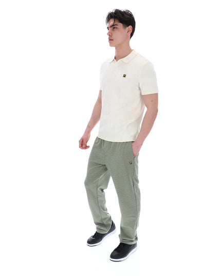 FILA Gold Denny diamond Knit open Collar Polo