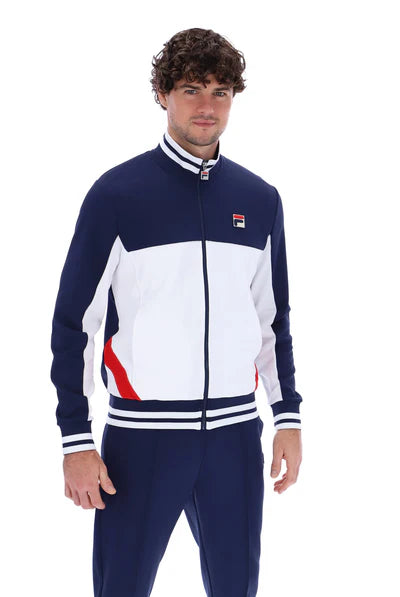 FILA Tiebreaker Funnel Neck Track Top Jacket Navy/Red/White - 580