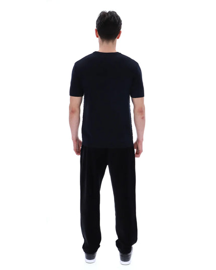 FILA Gold Don Textured Knitted Tee Black
