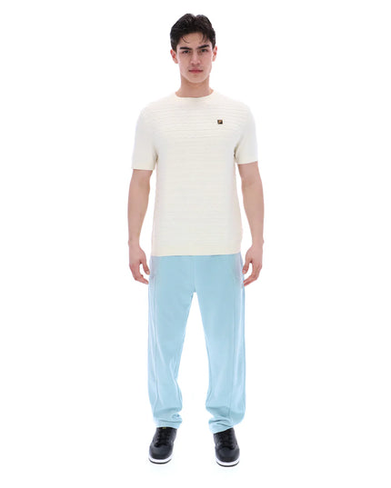 FILA Gold Don Textured Knitted Tee Ecru
