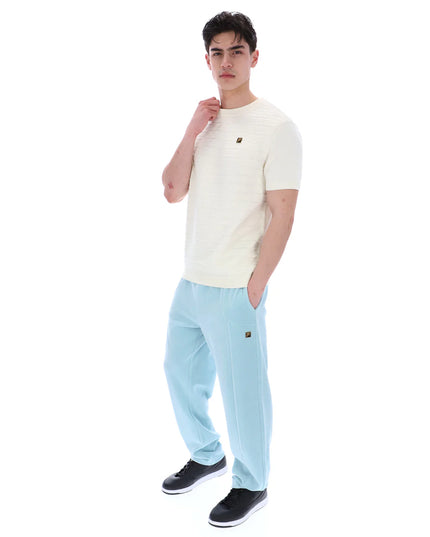 FILA Gold Don Textured Knitted Tee Ecru