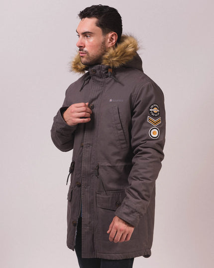 Lambretta Sherpa Lined Parka Iron Grey 