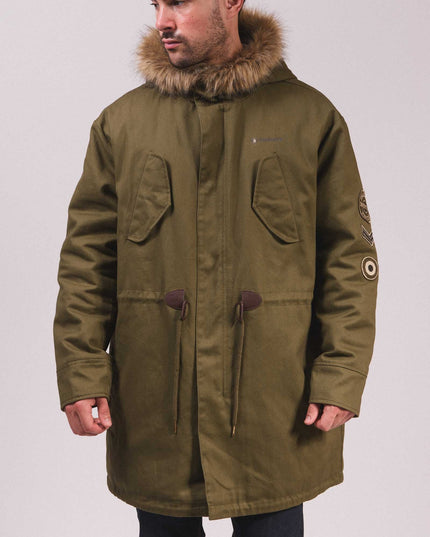 Lambretta Cotton Canvas Fishtail Parka Khaki - 678 Raw Menswear