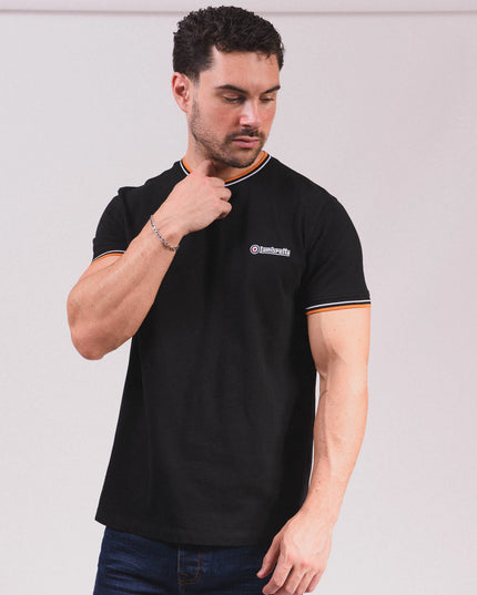 Lambretta Triple Tipped Pique Tee Black