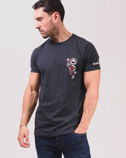 Lambretta Badges Tee Navy