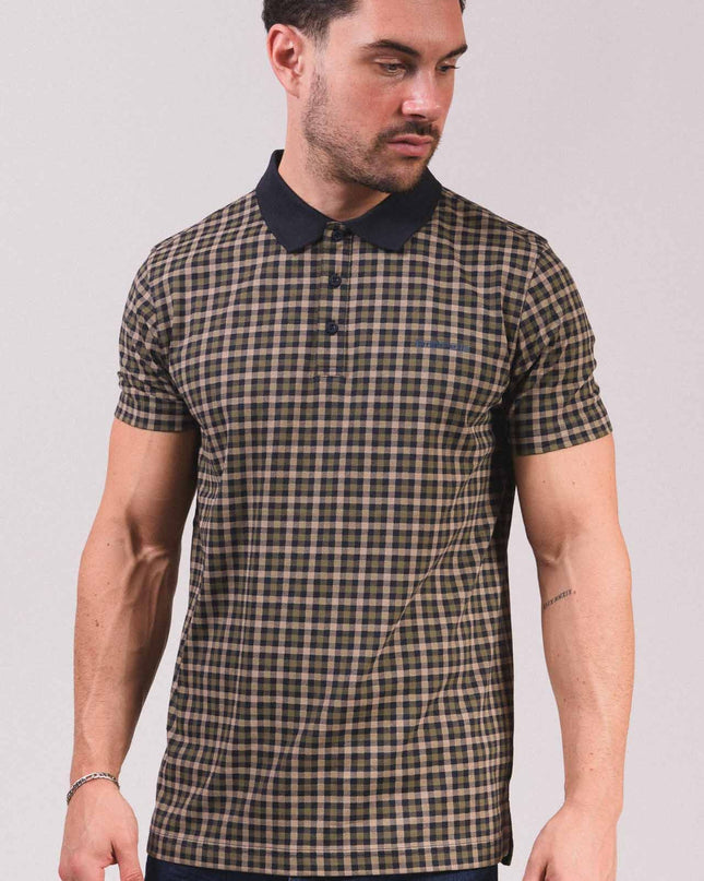 Lambretta Check Polo Navy