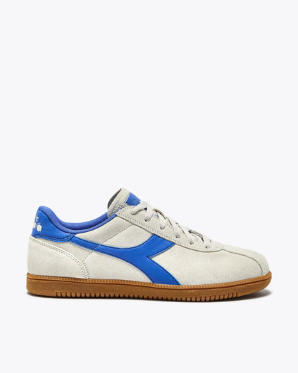 Diadora Tokyo Suede Trainers in White/Amparo Blue