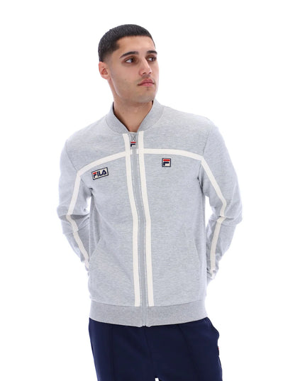 FILA Emilio Tape Detail Track Top Marl Grey 