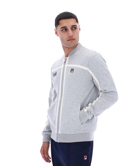 FILA Emilio Tape Detail Track Top Marl Grey 