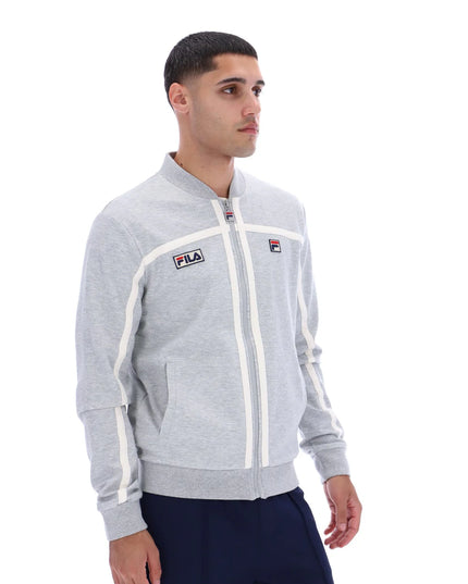 FILA Emilio Tape Detail Track Top Marl Grey 