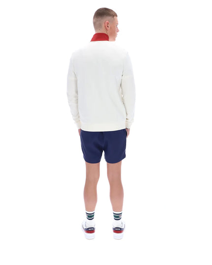 Fila Enrico Track Top With Terry Stripes in Ecru