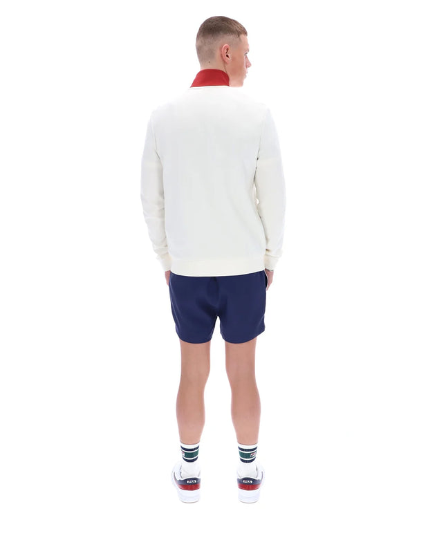 Fila Enrico Track Top With Terry Stripes in Ecru