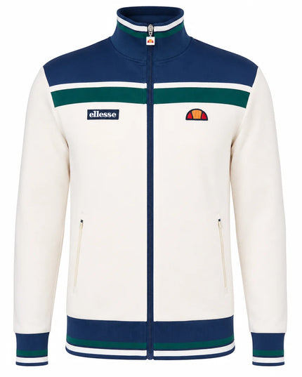 Ellesse Vignola Track Top in Ecru/Navy