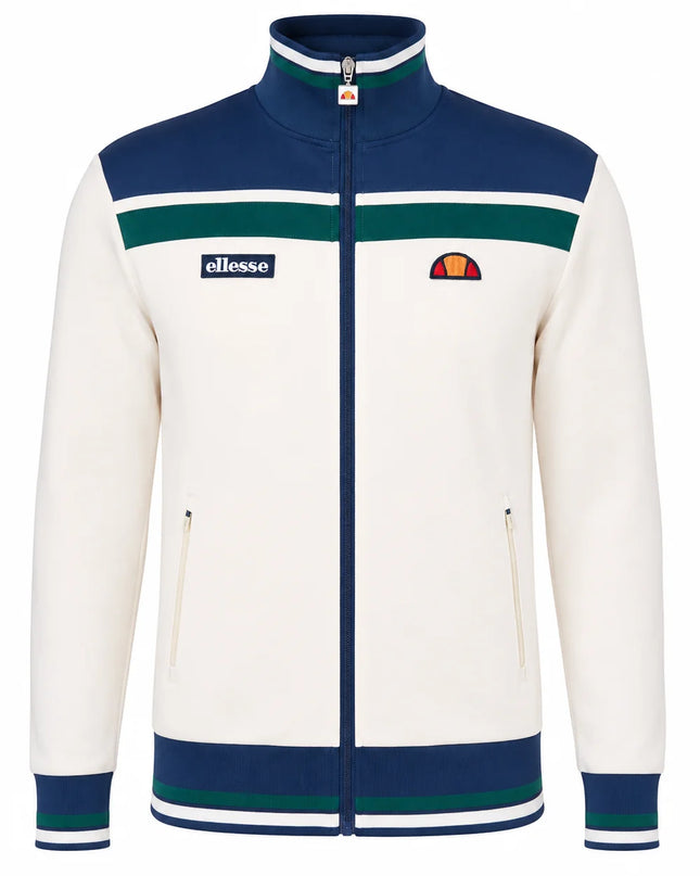 Ellesse Vignola Track Top in Ecru/Navy