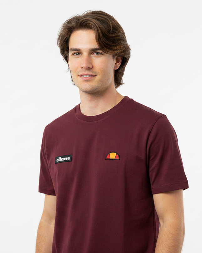 Ellesse Floran Tee in Burgundy