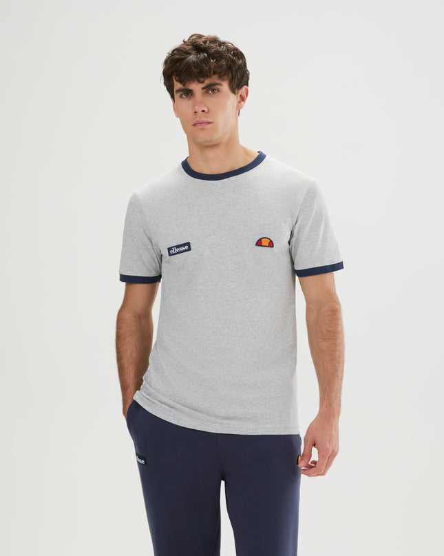 Ellesse Ringetto Tee in Light Grey Marl