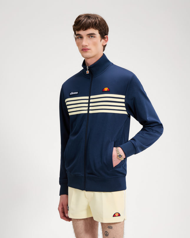 Ellesse Vicenza Track Top in Navy/Light Yellow