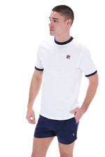 Load image into Gallery viewer, FILA Marconi Essential Ringer Tee White/Navy - 227
