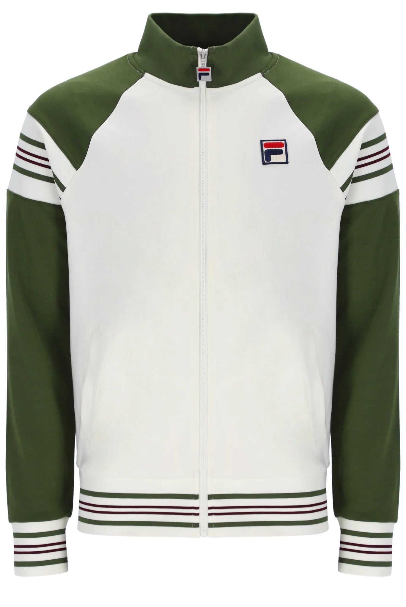 FILA Ferrara Track Top Jacket Green - Raw Menswear