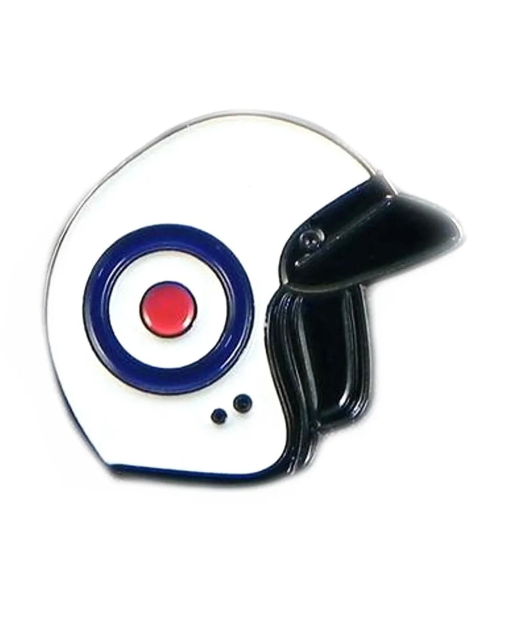 MODS Target Helmet Pin Badge White - Raw Menswear