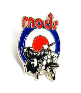MODS Target & Scooter Scene Pin Badge Red/White/Blue - Raw Menswear