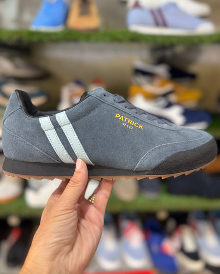 Patrick Rio Suede Trainers Dark Blue/Light Blue/ Black