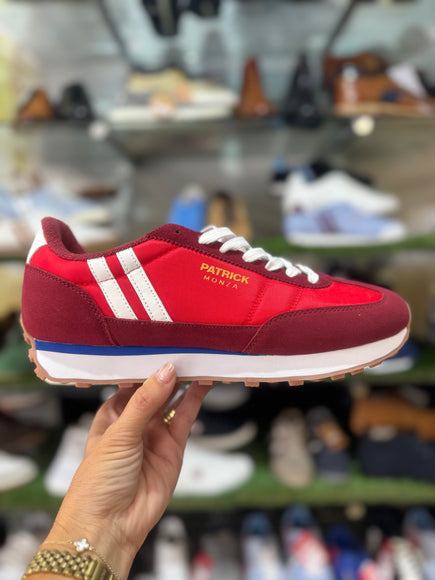 Patrick Monza Trainers Dark Red/Red/White