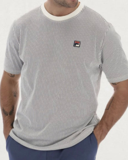Fila Nilo Printed Pinstripe Tee Gardenia/Navy