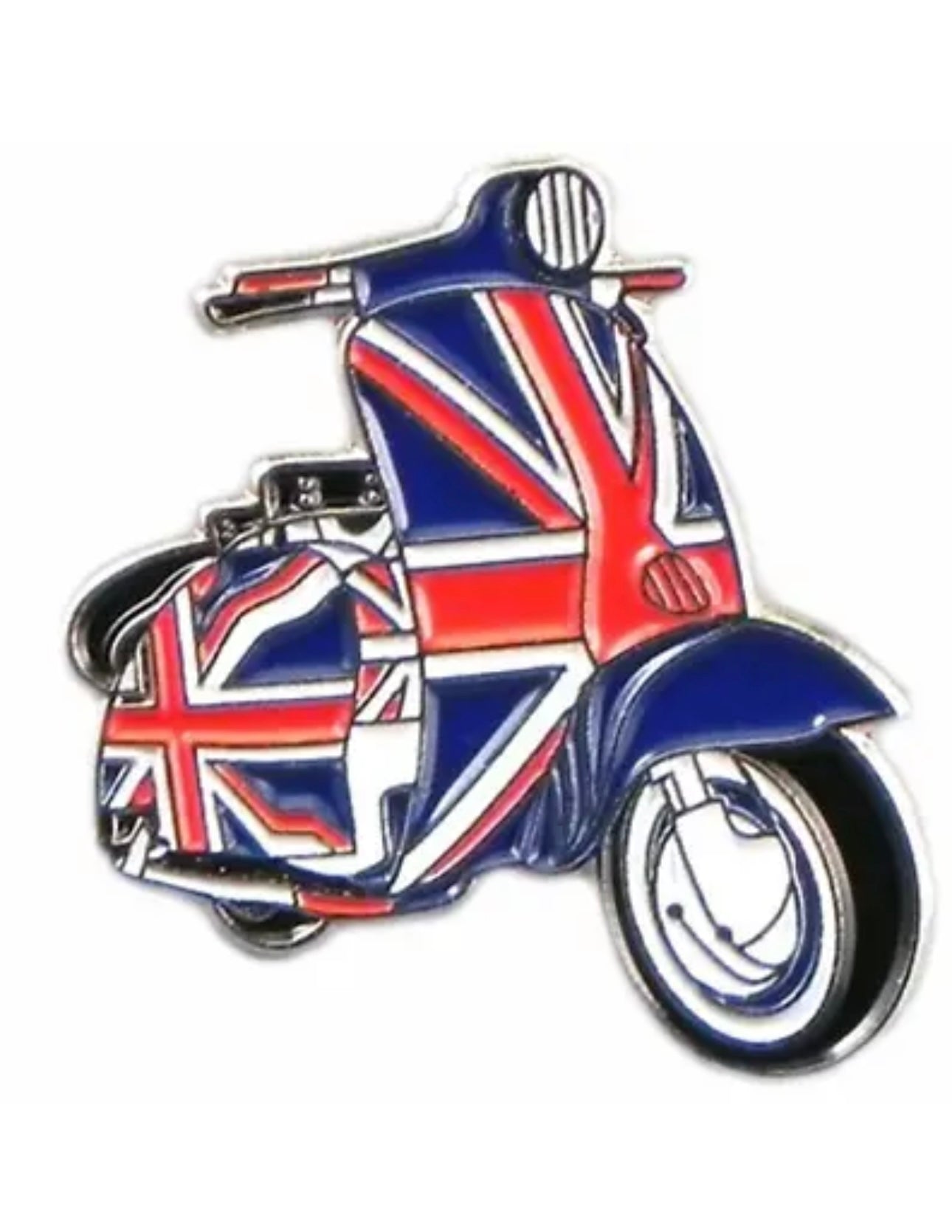 Union Jack Scooter Mod Pin Badge Red/White/Blue - B11-38