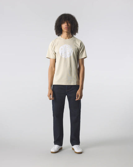 Pretty Green Gillespie Large Logo Tee Stone