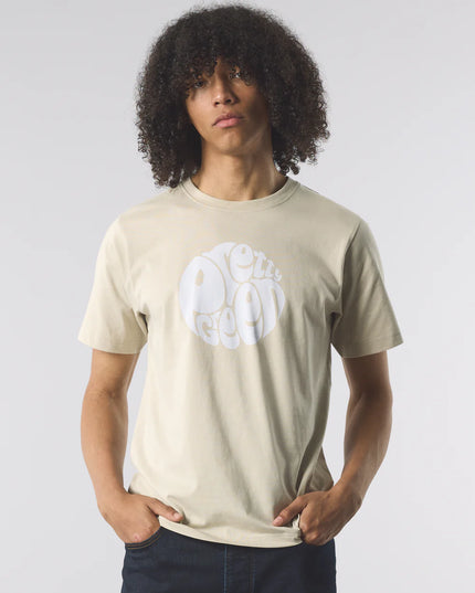 Pretty Green Gillespie Large Logo Tee Stone