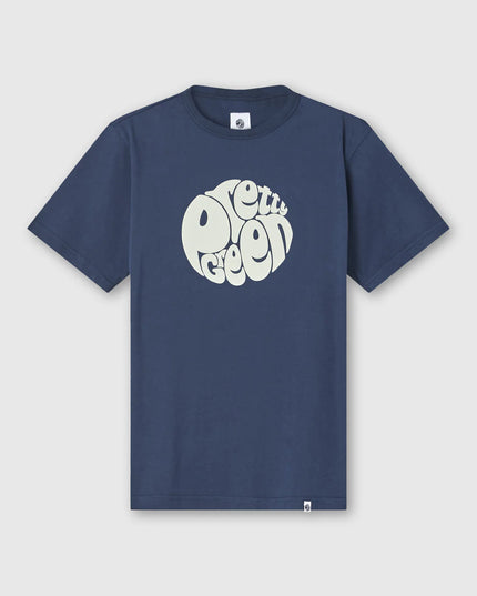 Pretty Green Gillespie Large Logo Tee Navy
