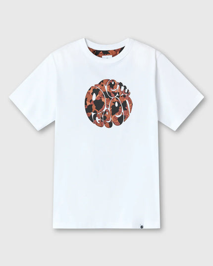 Pretty Green Brindle Logo Tee White 