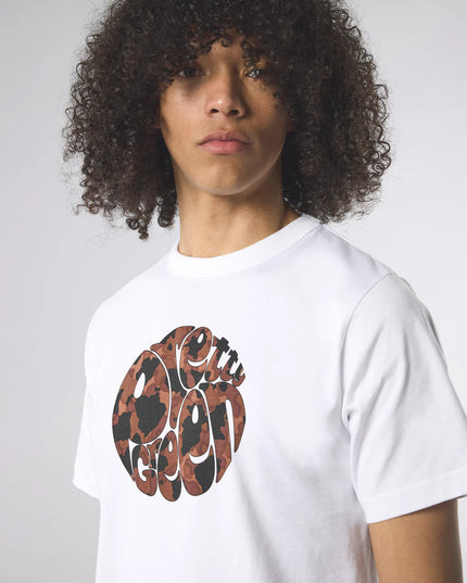Pretty Green Brindle Logo Tee White 