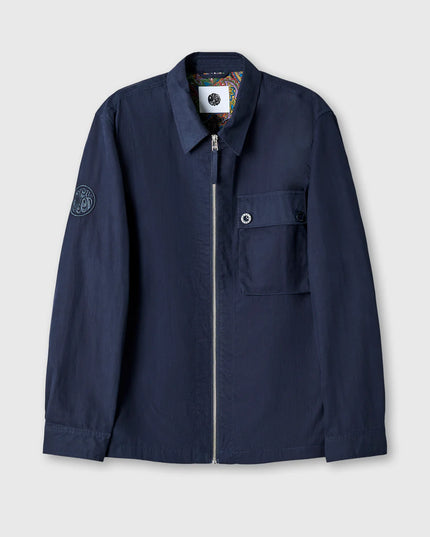 Pretty Green Feltham Overshirt Jacket Navy