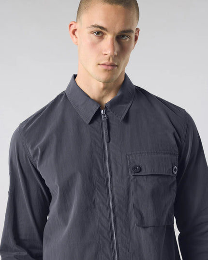 Pretty Green Feltham Overshirt Jacket Navy