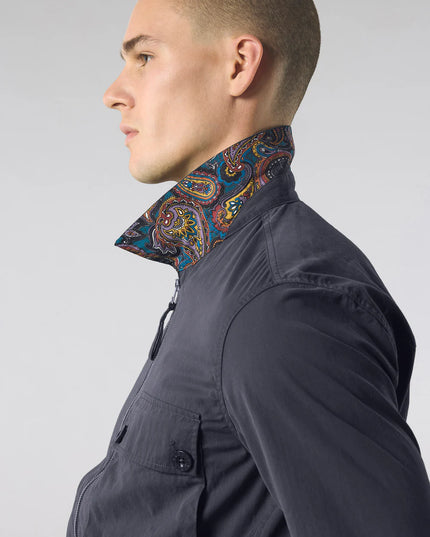 Pretty Green Feltham Overshirt Jacket Navy