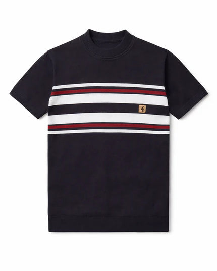 Gabicci Vintage Men's Liam Crew Neck T-Shirt Navy Blue