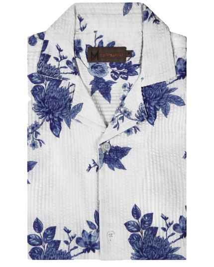 Mish Mash Galaxy Floral S/S Shirt White/Blue