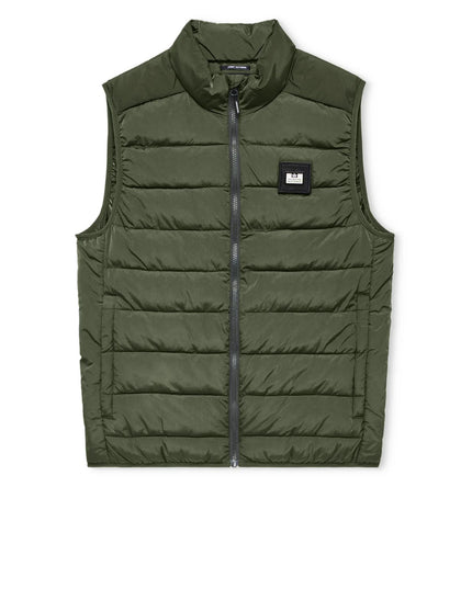 Weekend Offender Gacha Padded Gilet Black Forest Green