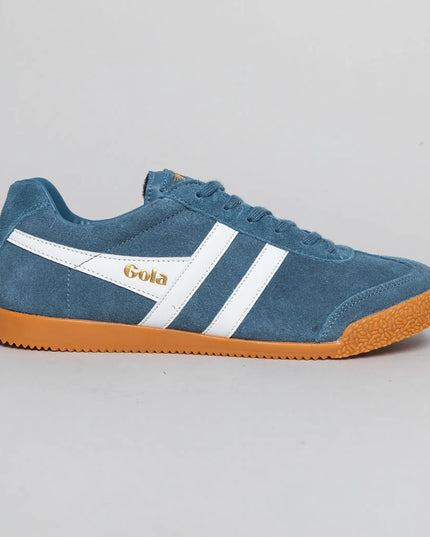 Gola Classics Men's Harrier Suede Trainers in Baltic/White