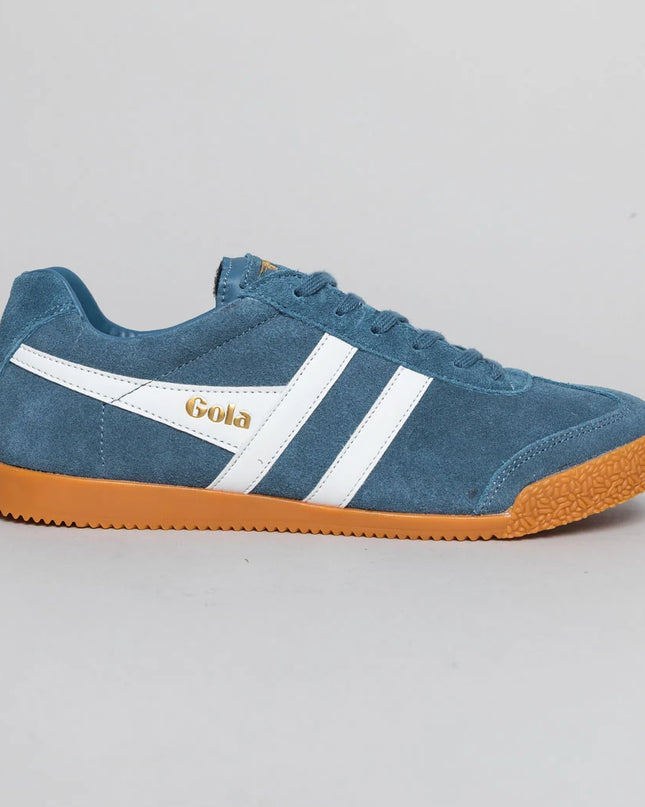 Gola Classics Men's Harrier Suede Trainers in Baltic/White