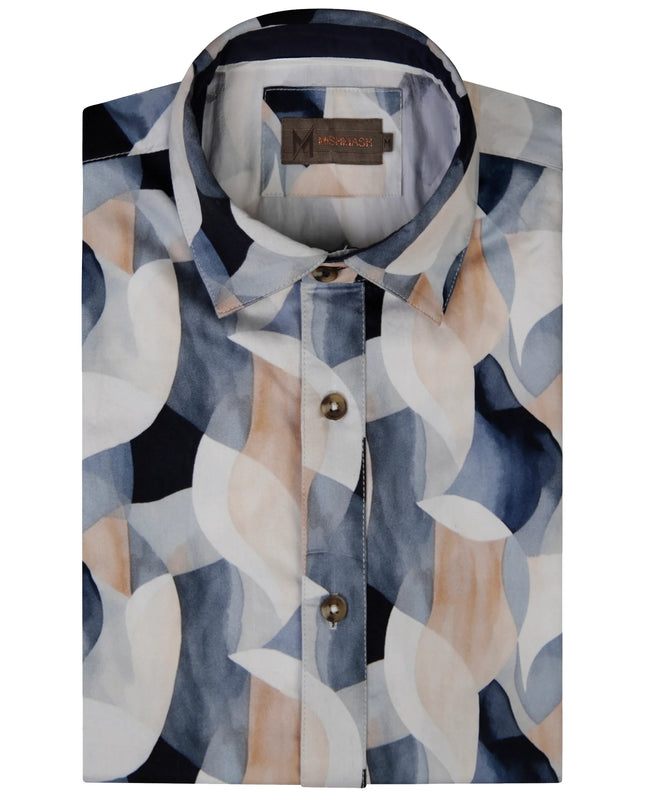 Mish Mash Halo Navy & Stone S/S Shirt