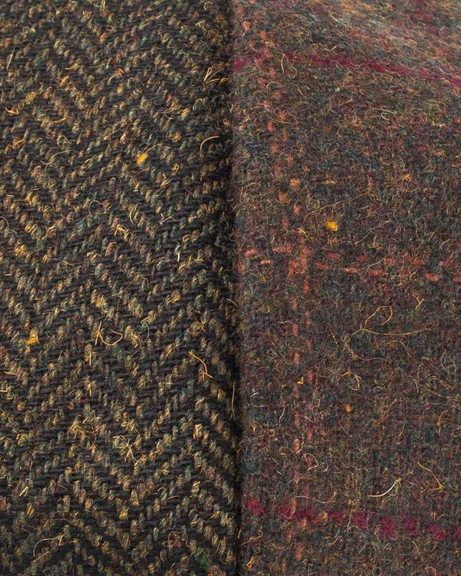 Heritage Hat Tweed Patchwork Newsboy Cap Green Box Check (Hat 336) - 1145